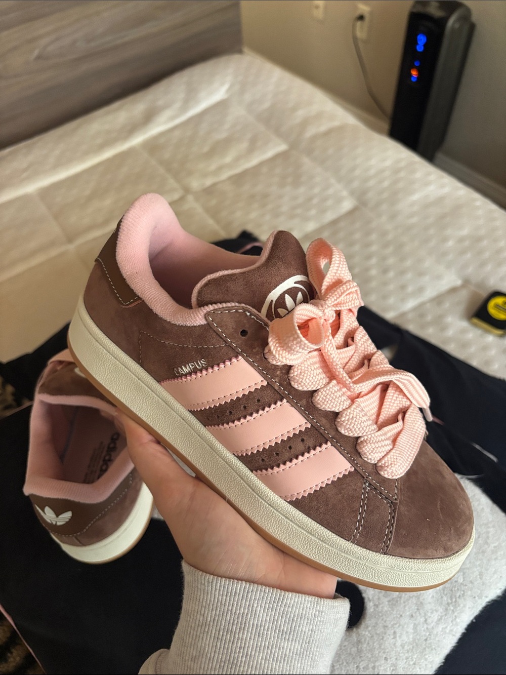 adidas Campus pink and brown